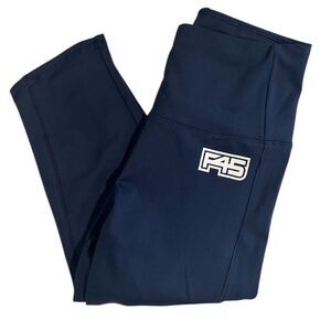 EUC F45 Women’s Navy Capri Leggings Yoga Fitness Cross Fit HIT Workout- Size XS